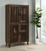 Elouise - 4-Door Engineered Wood Tall Accent Cabinet - Dark Pine - Simple Home Plus