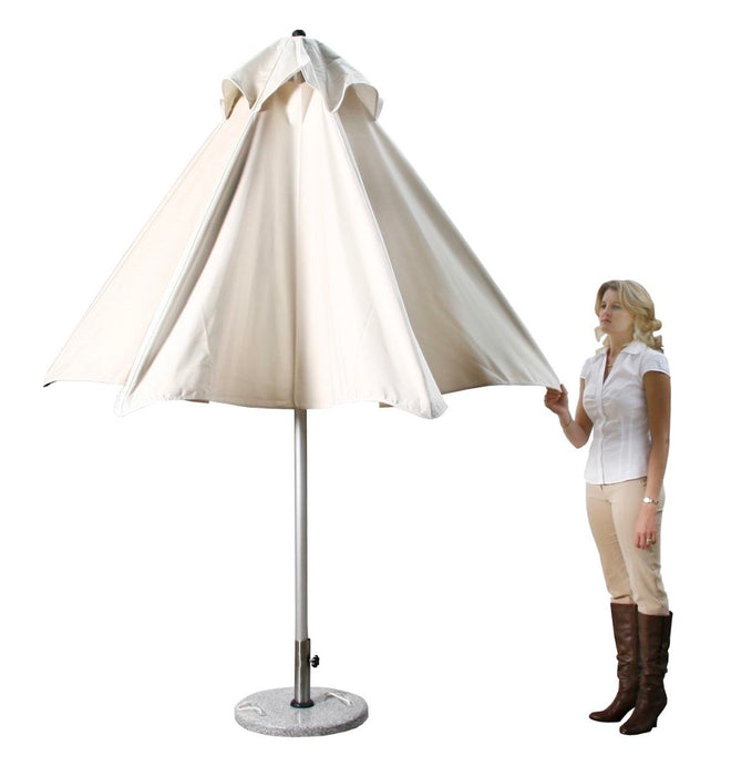 Polyester Round Market Patio Umbrella - Ecru