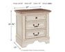 Realyn - White / Brown / Beige - Three Drawer Night Stand - Simple Home Plus