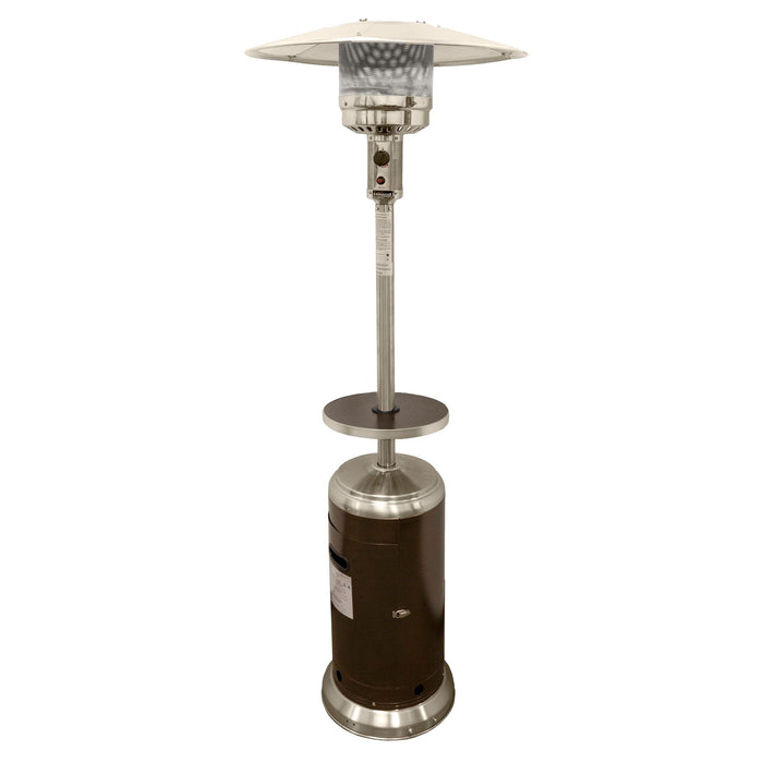 48000 Btu, Steel Propane Cylindrical Pole Standing Patio Heater - Silver