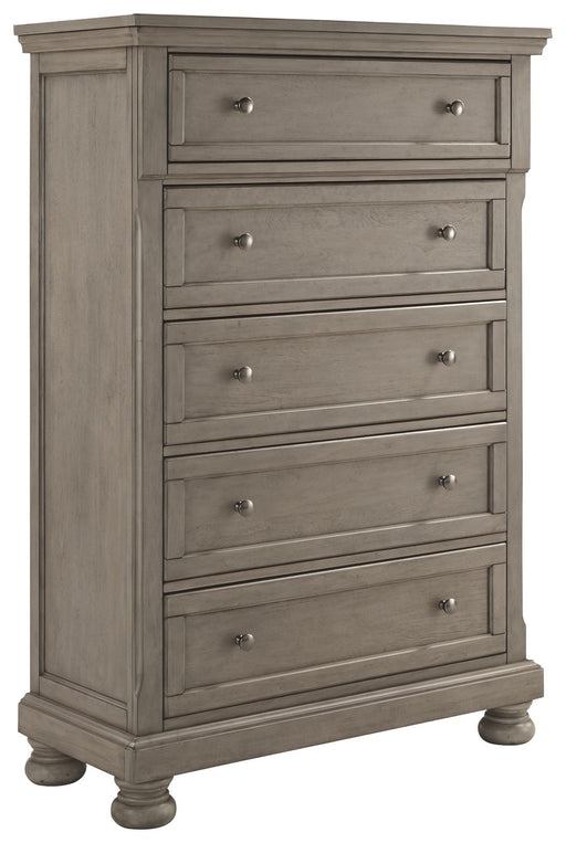 Lettner - Light Gray - Five Drawer Chest - 2-handles - Simple Home Plus