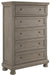 Lettner - Light Gray - Five Drawer Chest - 2-handles - Simple Home Plus