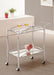 Shadix - 2-Tier Serving Cart With Glass Top - Chrome And Clear - Simple Home Plus