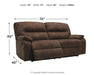 Bolzano - Coffee - 2 Seat Reclining Sofa - Simple Home Plus