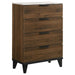 Mays - 4-Drawer Chest With Faux Marble Top - Walnut Brown - Simple Home Plus