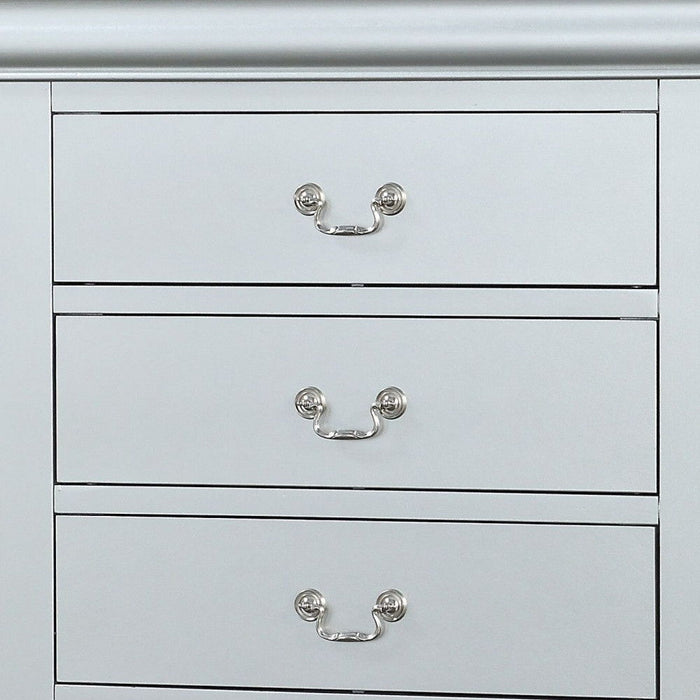 Solid Wood Five Drawer Lingerie Chest - White