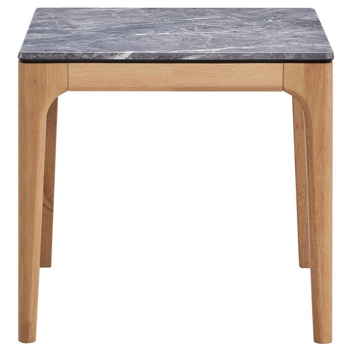 Polaris - Square Smart Top Side End Table - Gray And Light Oak