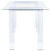 Amaturo - Writing Desk With Glass Top - Clear - Simple Home Plus