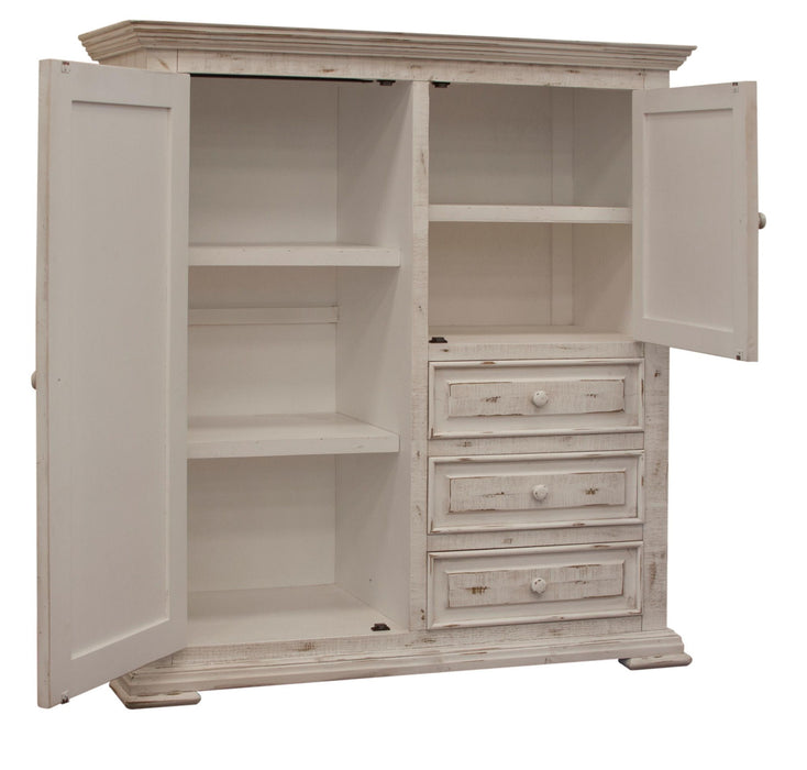 Solid Wood Three Drawer Gentlemans Chest - White