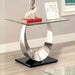 Orla - End Table - Satin Plated / Black - Simple Home Plus