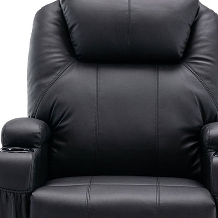 Power Heated Massage Lift Assist Recliner - Black