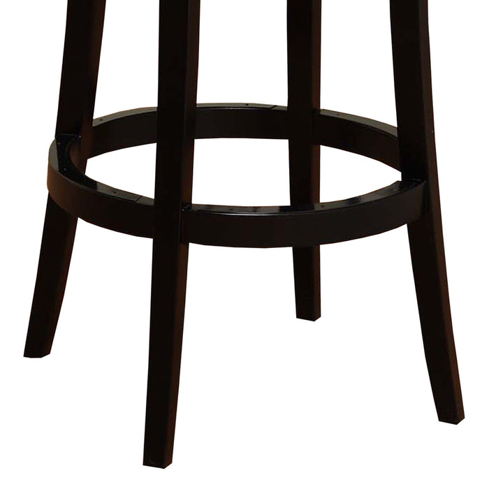 Solid Wood Swivel Bar Height Bar Chair - Black