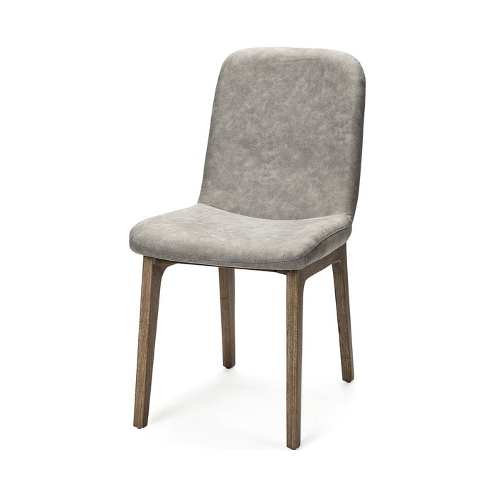 Upholstered Fabric Side Chairs (Set of 2) - Gray / Brown