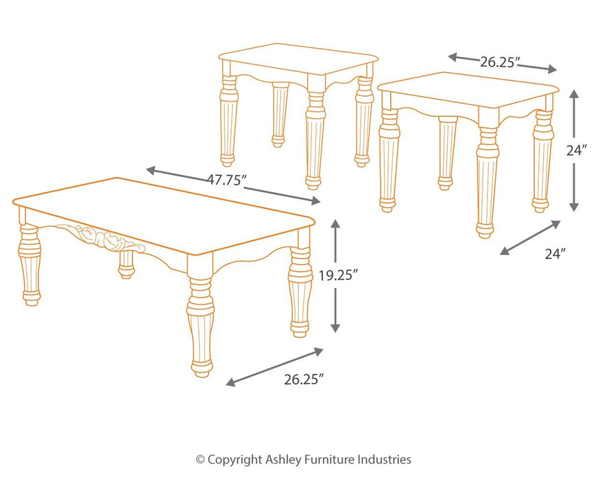 North - Dark Brown - Occasional Table Set (Set of 3) - Simple Home Plus