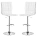 Ashbury - Slim Upholstered Adjustable Bar Stools (Set of 2) - Simple Home Plus