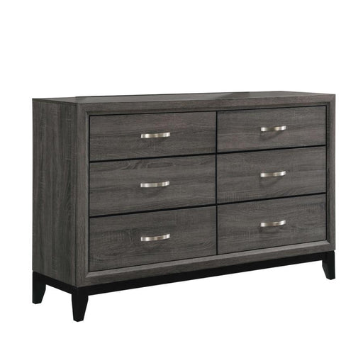 Watson - 6-Drawer Dresser - Gray Oak And Black - Simple Home Plus