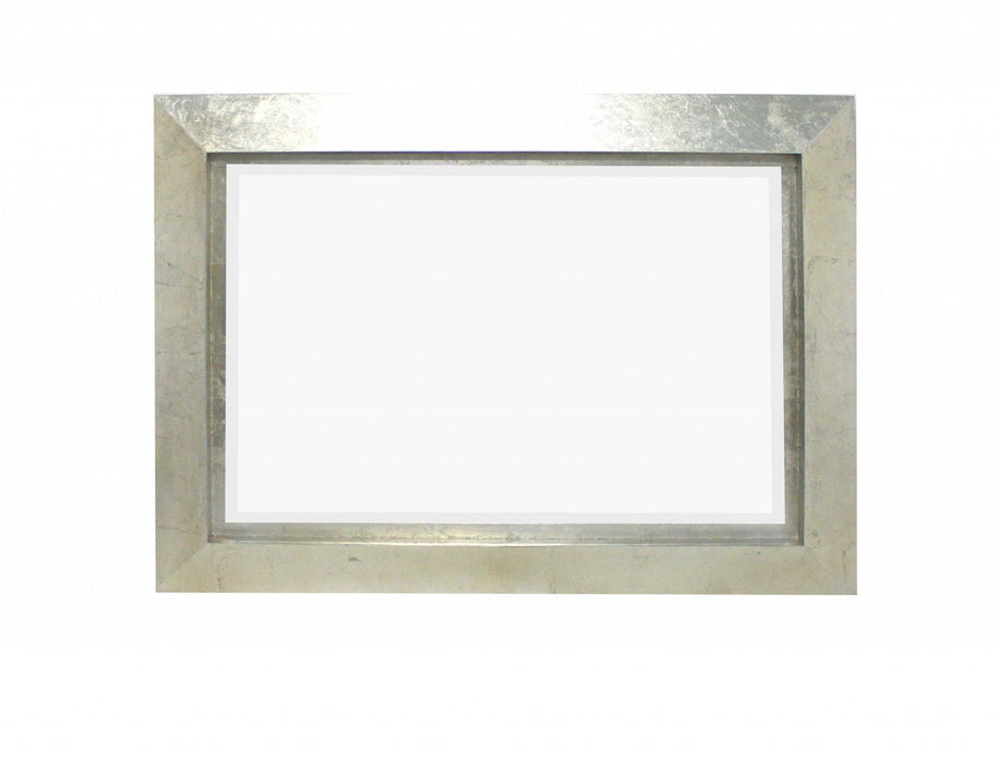 Rectangle Accent Metal Mirror - Silver