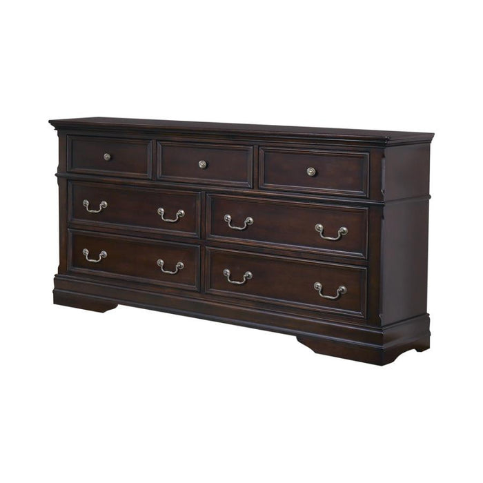 Cambridge - 7-Drawer Rectangular Dresser - Cappuccino - Simple Home Plus