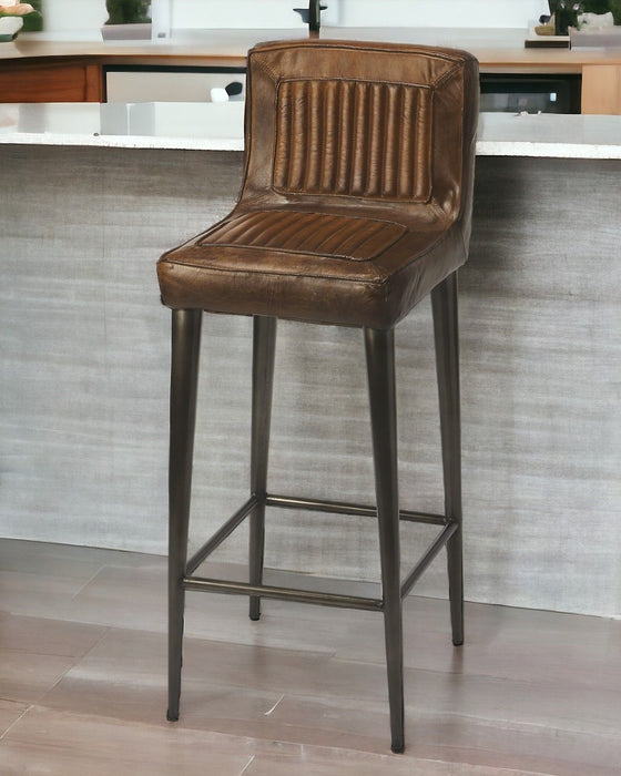 42" Bar Chair - Brown / Black