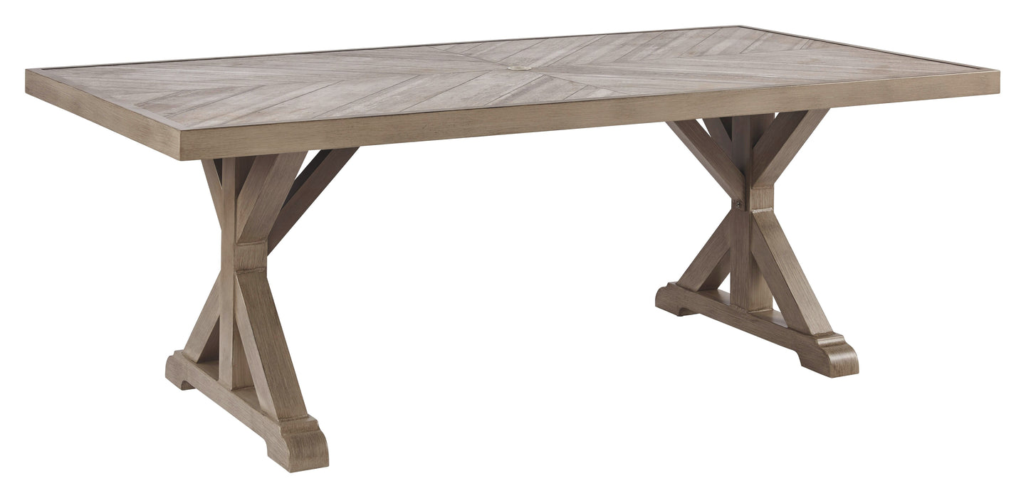 Beachcroft - Rect Dining Table W/Umb Opt - Simple Home Plus