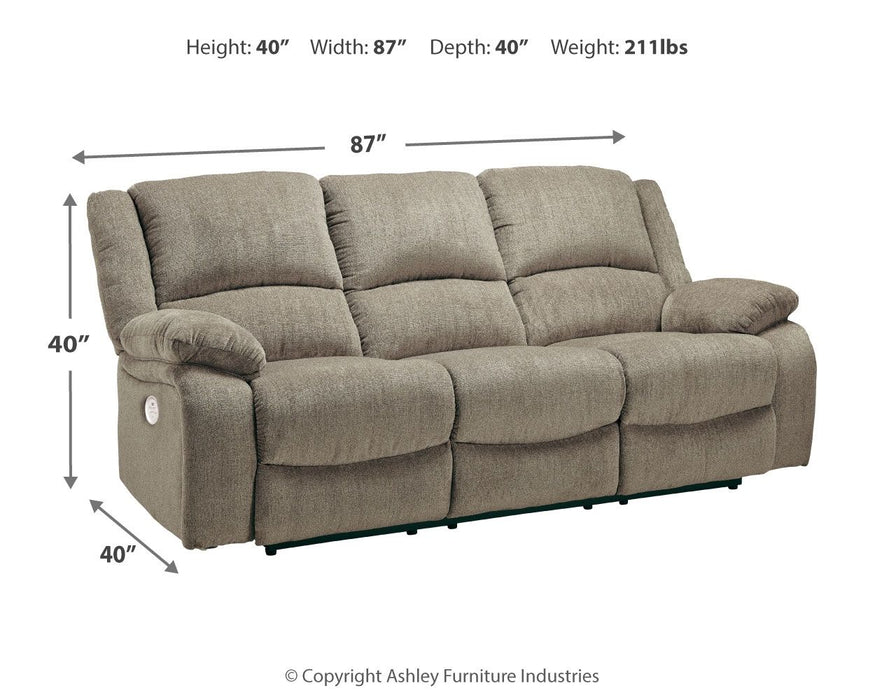 Draycoll - Pewter - Reclining Power Sofa - Simple Home Plus