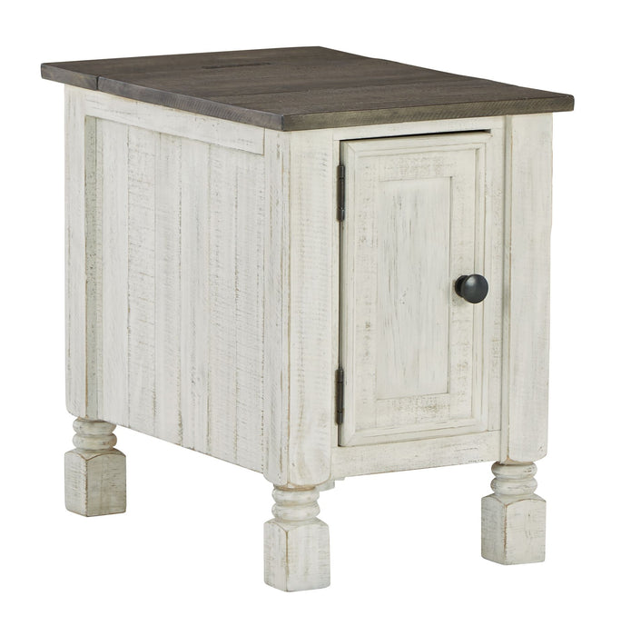 Havalance - White / Gray - Chair Side End Table