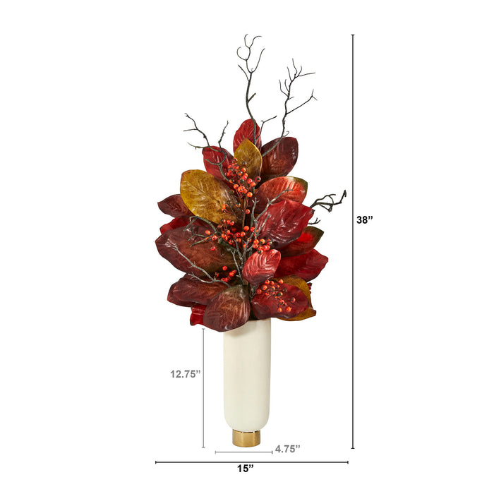 38" Autumn Magnolia w/ Berries Plant in Planter