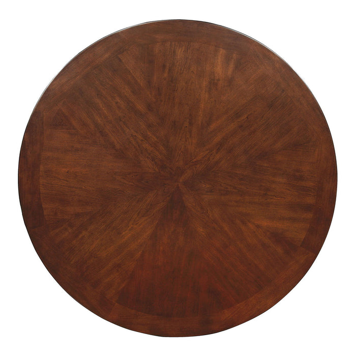 Carlisle - Round Dining Table - Brown Cherry - Simple Home Plus