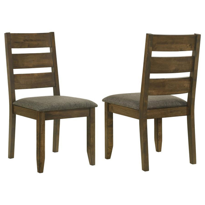 Alston - Ladder Back Dining Side Chairs (Set of 2) - Knotty Nutmeg And Gray - Simple Home Plus