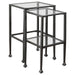 Leilani - 2 Piece Glass Top Nesting Tables - Black - Simple Home Plus