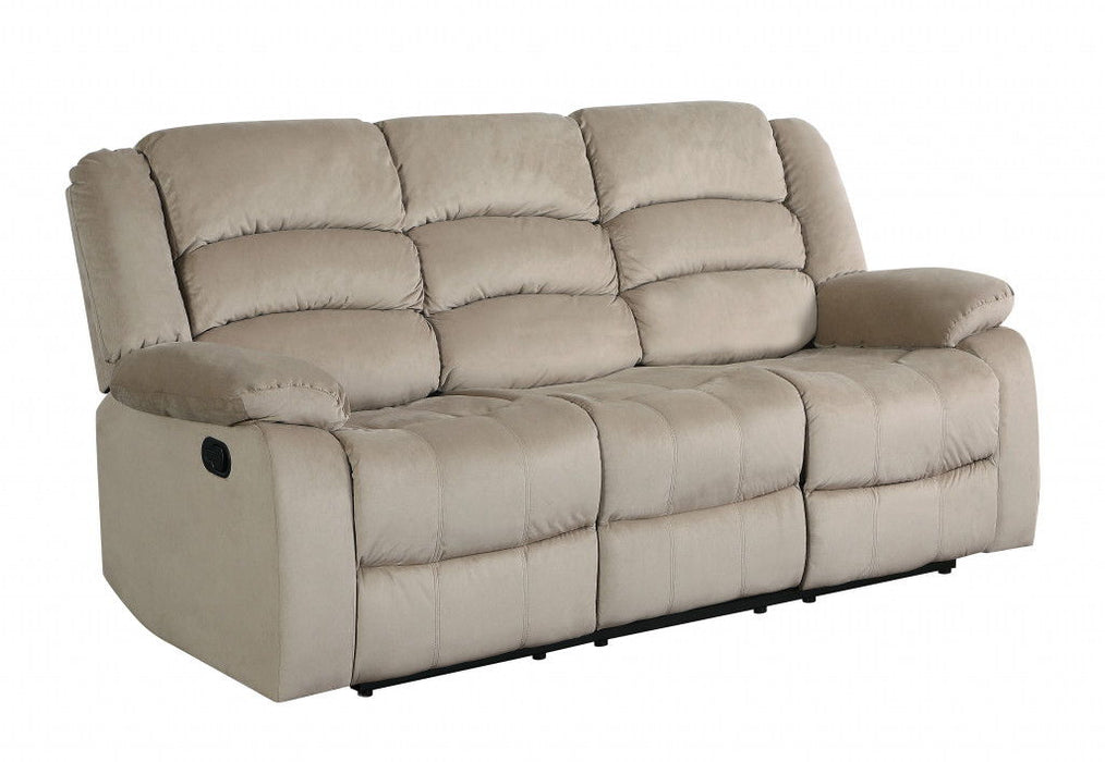 Contemporary Fabric Sofa - Beige