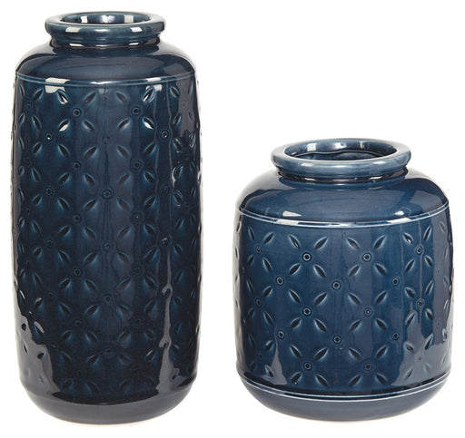 Marenda - Navy Blue - Vase Set (Set of 2) - Simple Home Plus