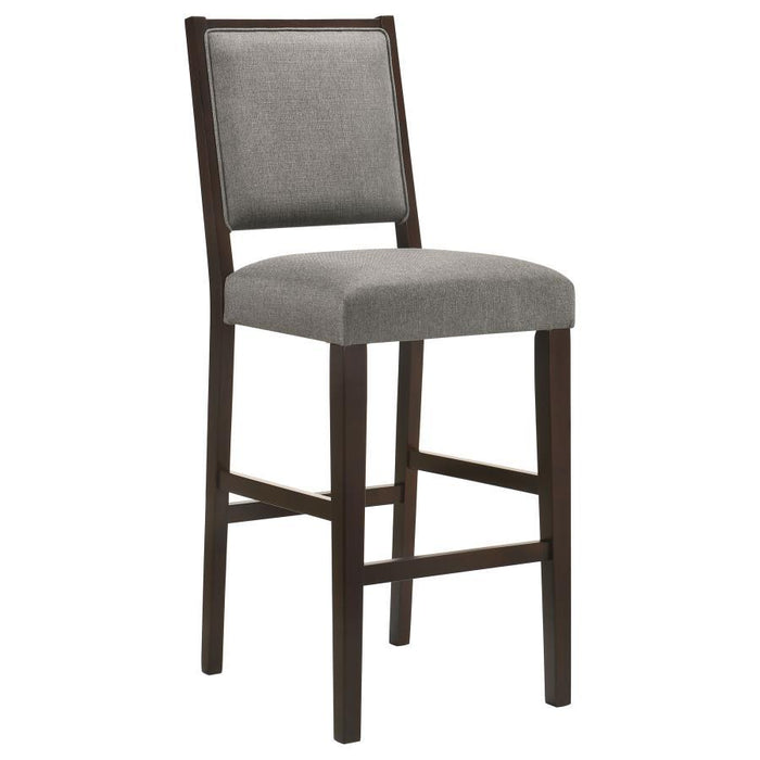 Bedford - Upholstered Open Back Bar Stools With Footrest (Set of 2) - Simple Home Plus