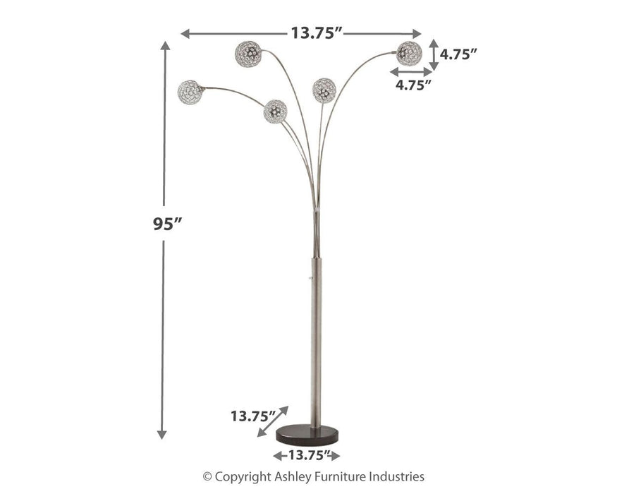 Winter - Silver Finish - Metal Arc Lamp - Simple Home Plus