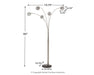 Winter - Silver Finish - Metal Arc Lamp - Simple Home Plus