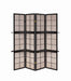 Iggy - 4-Panel Folding Screen With Removable Shelves Tan And - Cappuccino - Simple Home Plus