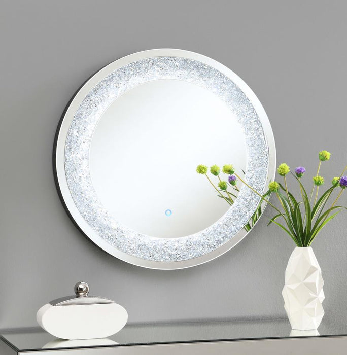 Landar - Round Wall Mirror - Silver - Simple Home Plus