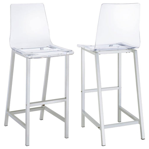 Juelia - Chrome Stools (Set of 2) - Simple Home Plus