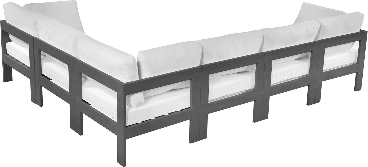 Nizuc - Outdoor Patio Modular Sectional 6 Piece - White