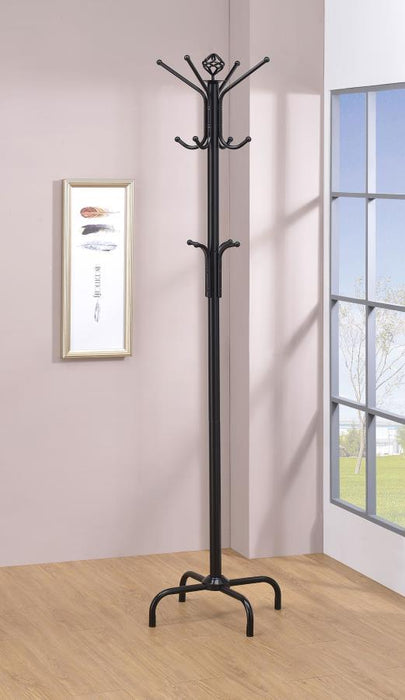 Collier - 12-Hook Coat Rack - Black - Simple Home Plus