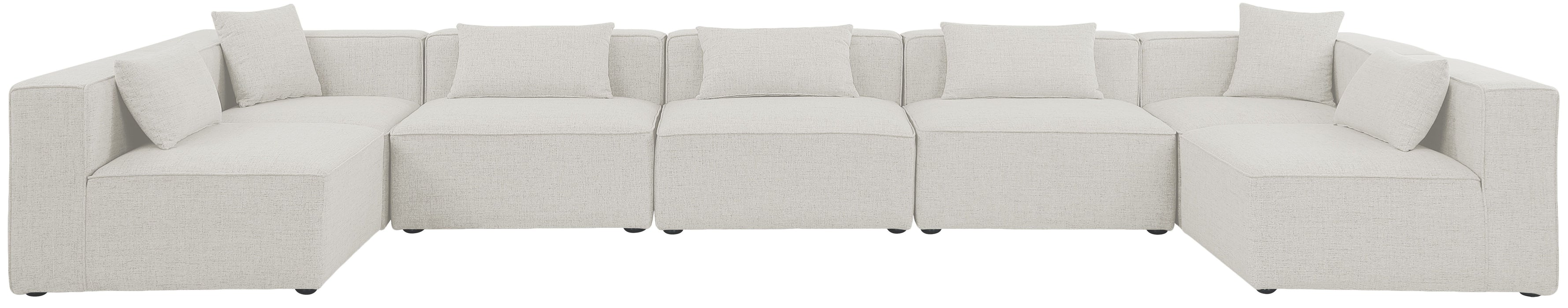 Cube - Modular Sectional 7 Piece - Cream