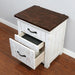 Alyson - Nightstand With USB Plug - Distressed White / Walnut - Simple Home Plus