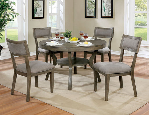 Leeds - Round Dining Table - Gray - Simple Home Plus