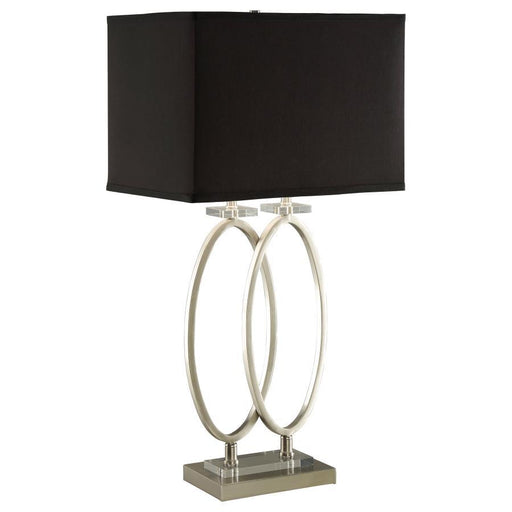 Izuku - Rectangular Shade Table Lamp - Black And Brushed Nickel - Simple Home Plus