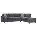 Mccord - 2 Piece Cushion Back Sectional - Dark Gray - Simple Home Plus