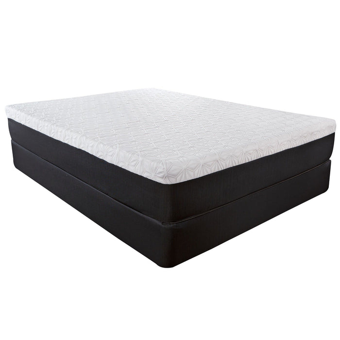 10.5" Full Lux Gel Infused Memory Foam And High Density Foam Mattress - White / Black