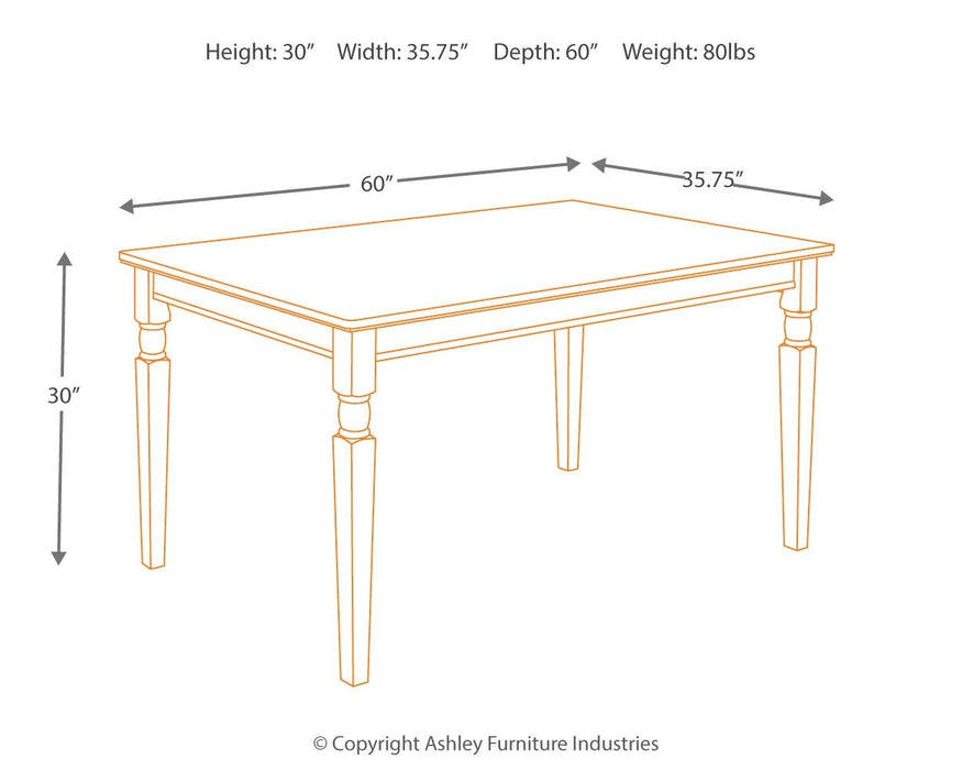 Owingsville - Black / Brown - Rectangular Dining Room Table - Simple Home Plus