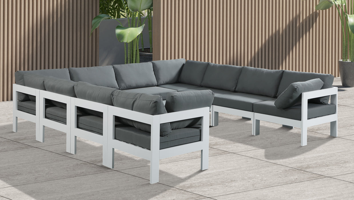 Nizuc - Outdoor Patio Modular Sectional - Grey - Fabric