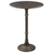 Oswego - Round Bar Table - Dark Russet And Antique Bronze - Simple Home Plus