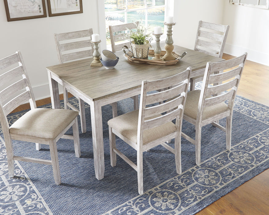 Skempton - White - Dining Room Table Set (Set of 7) - Simple Home Plus